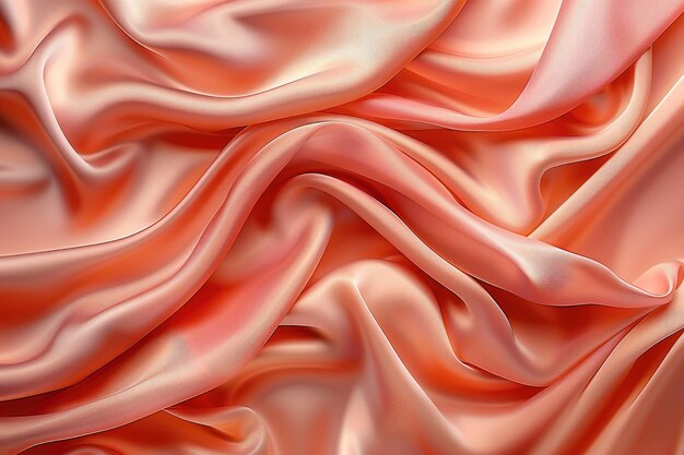 Peach silk satin fold as a background