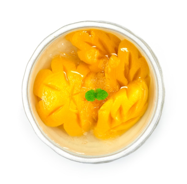 Peach Snowy in Siroop Fusion Thais Dessert Zomergerecht