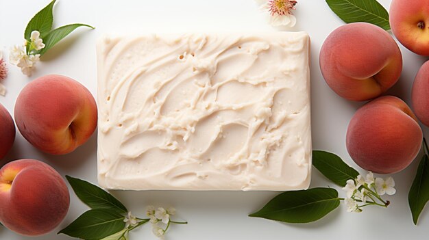 Peach soap bar homemade skin health body care