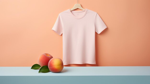 Peach Tshirt for advertisment