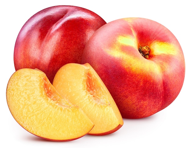 Peach with clipping path isolated