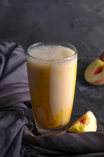 Peach Yogurt shake drink