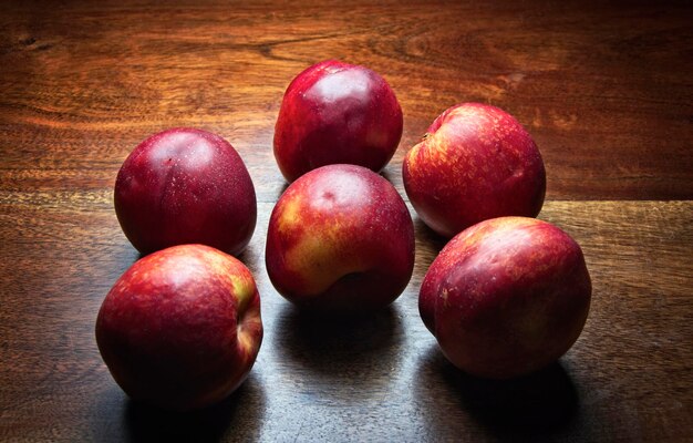 Peaches hairless on a wooden table