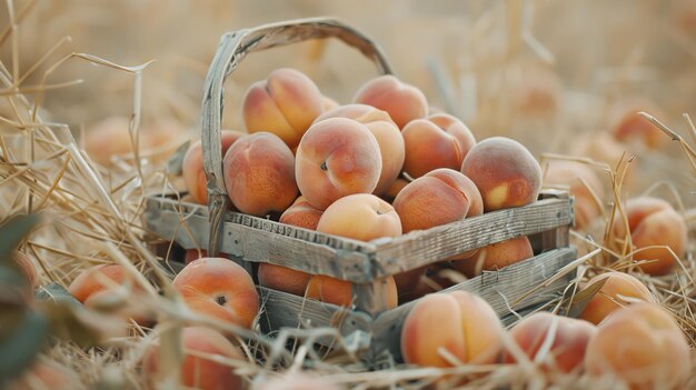 Peaches harvest