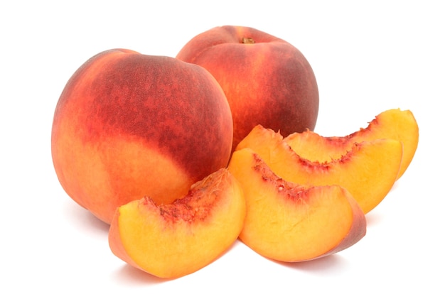 Photo peaches on a white background