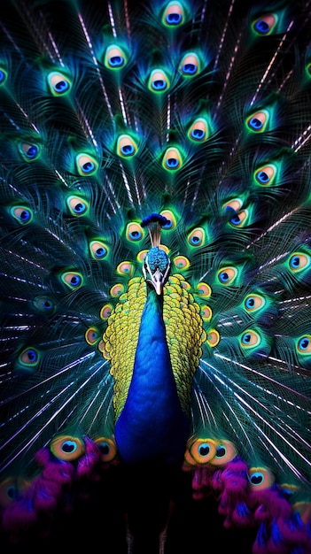 peacock background and copy space