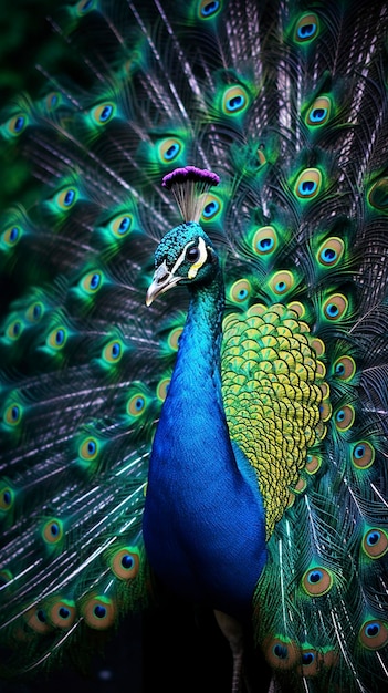 peacock background and copy space