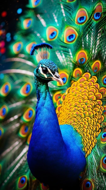 peacock background and copy space