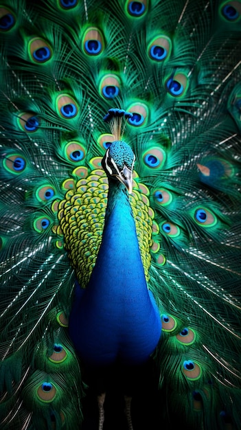 peacock background and copy space