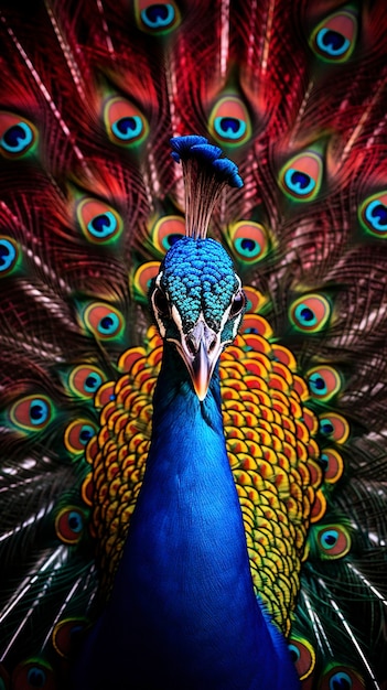 peacock background and copy space