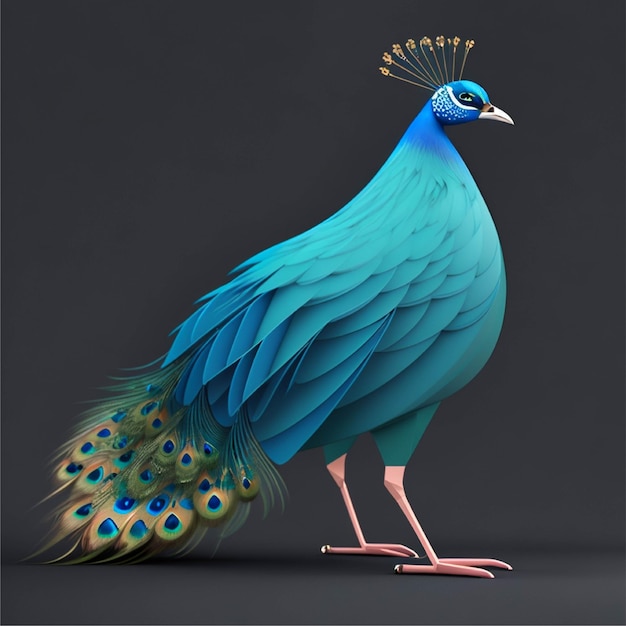 Peacock bird image illustration