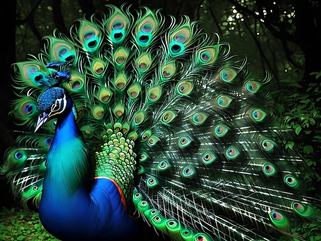 peacock dance background