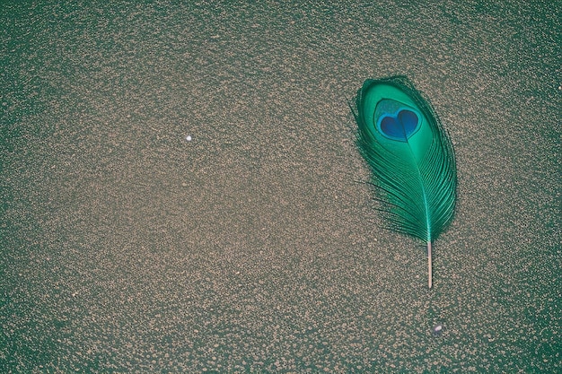 A Peacock Feather On an Abstract Background