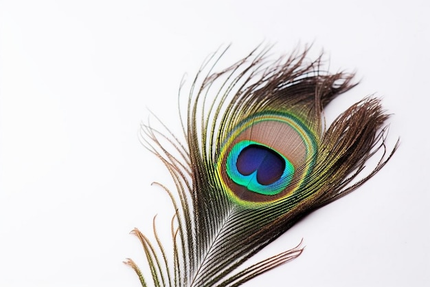 A peacock feather is shown with the letter w on it.