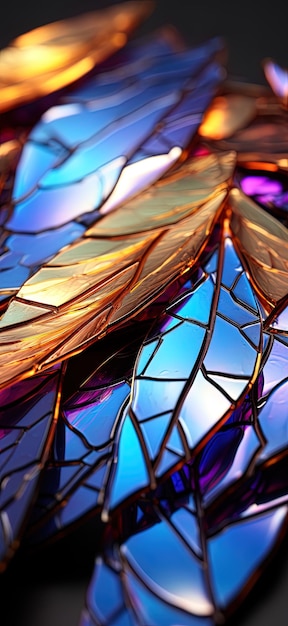 a peacock feather made by the designer of the stained glass