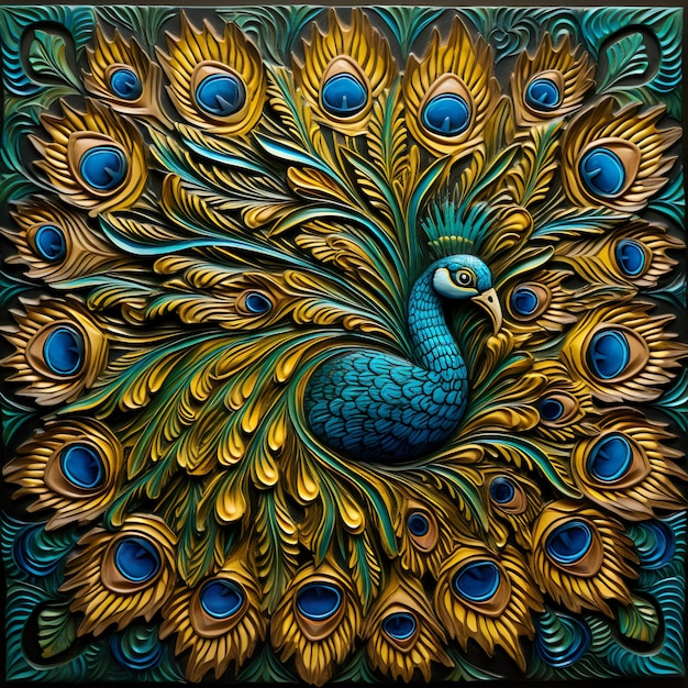 PEACOCK FEATHERS MANDALA