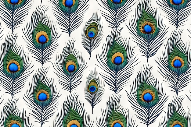 Peacock feathers pattern