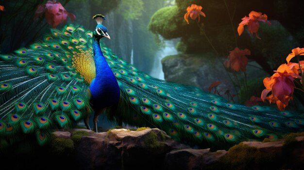 Photo peacock high quality background