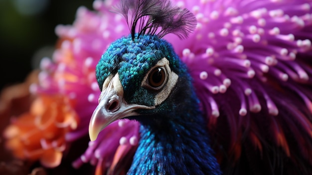 A peacock photo of 3d wallpaper