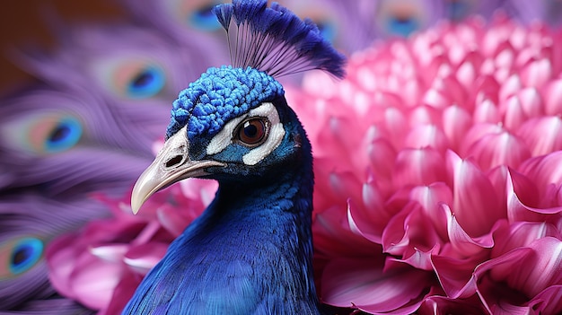 A peacock photo of 3d wallpaper