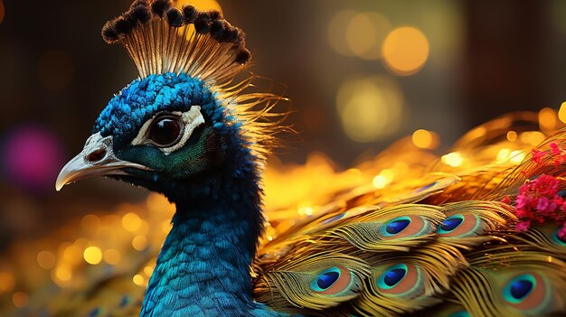 A peacock photo of 3d wallpaper