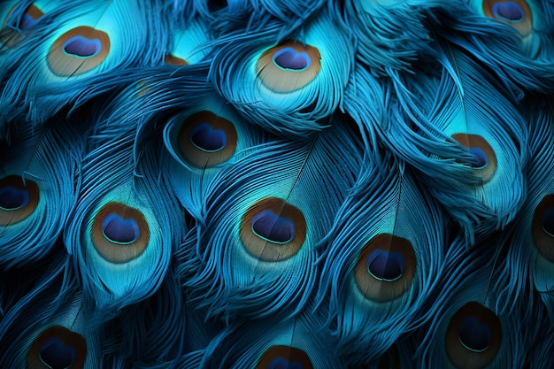 Peacock Plume Opulence background in Rich Peacock Blue color