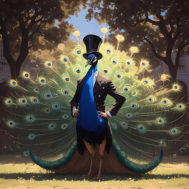 Photo peacock royalty a feathered fancy