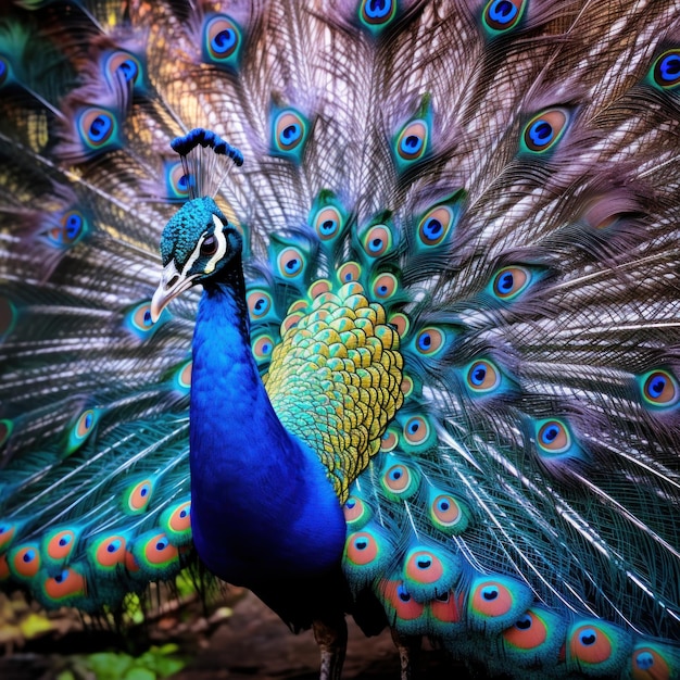 Peacock vivid colorful background