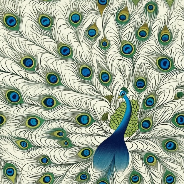 Premium AI Image  The green feathers of a bird