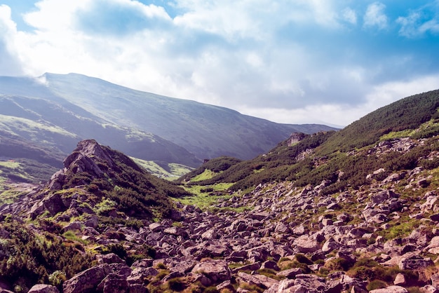 Peak of mountains