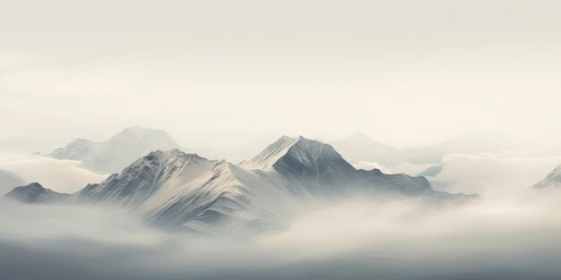 Peaks Ascend Above the Misty Blanket of Clouds