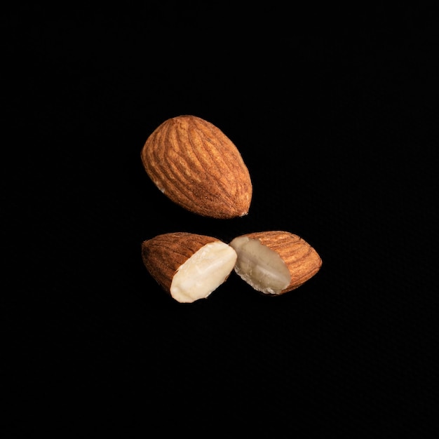 Peanut on a black background
