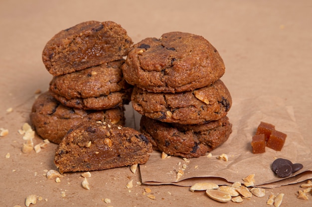 Peanut butter chocolate chip stuffed with quince