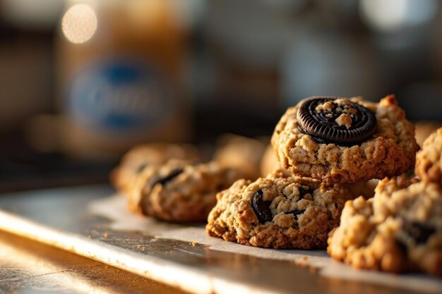 Photo peanut butter and cookies food mashup