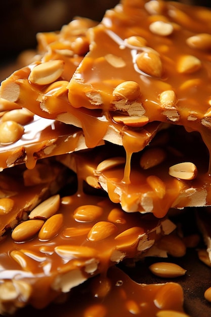 a peanut butter covered peanut butter sandwich is shown.