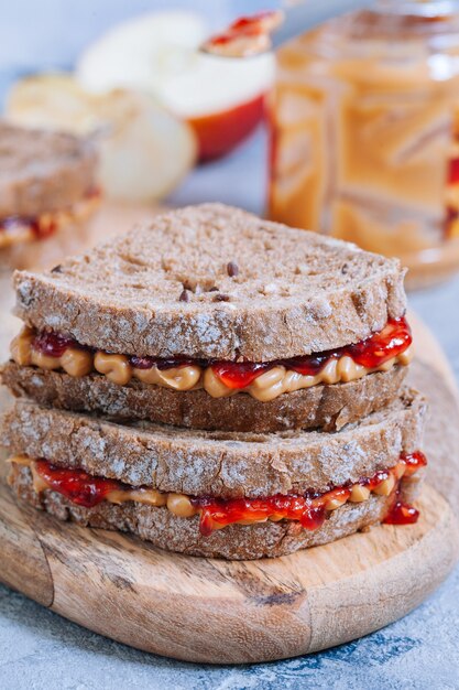 Peanut butter and jelly sandwich