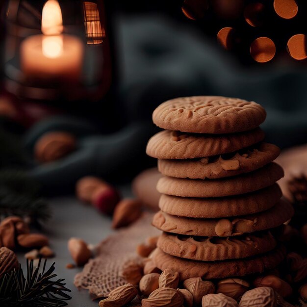 Peanut cookies for winter evening