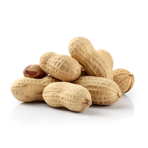 Peanut nuts on a background with copy space