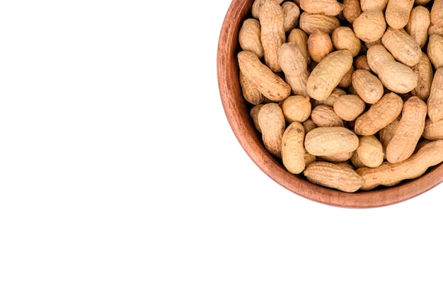 Peanut in a shell texture. food background of peanuts