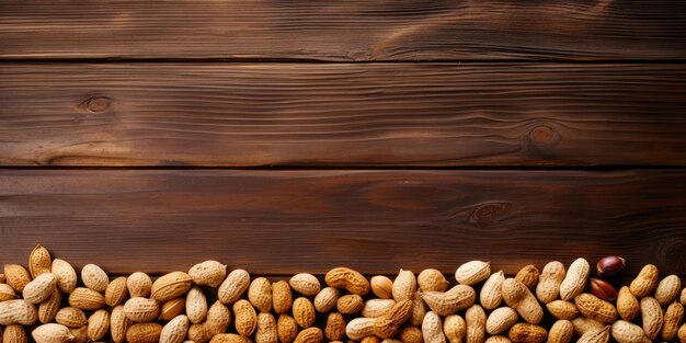 Peanuts arranged on boards