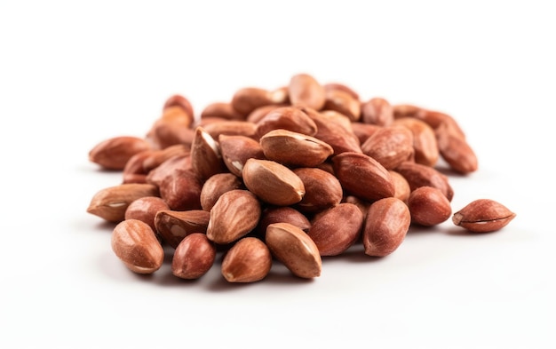 peanuts isolated on a white background organic food ai generated