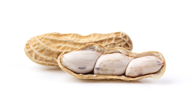 Peanuts isolated on white background