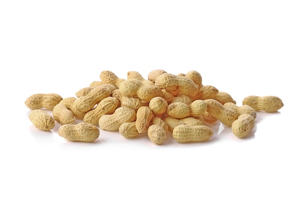 Peanuts isolated on white background