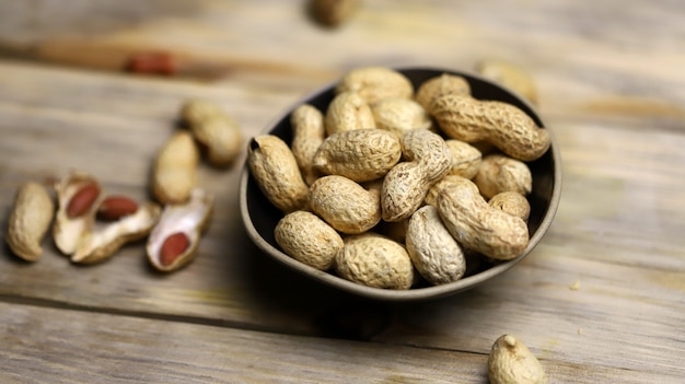 Peanuts in peel in a bowl