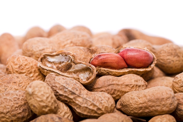 Peanuts on white