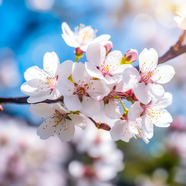 Pear blossoms in spring