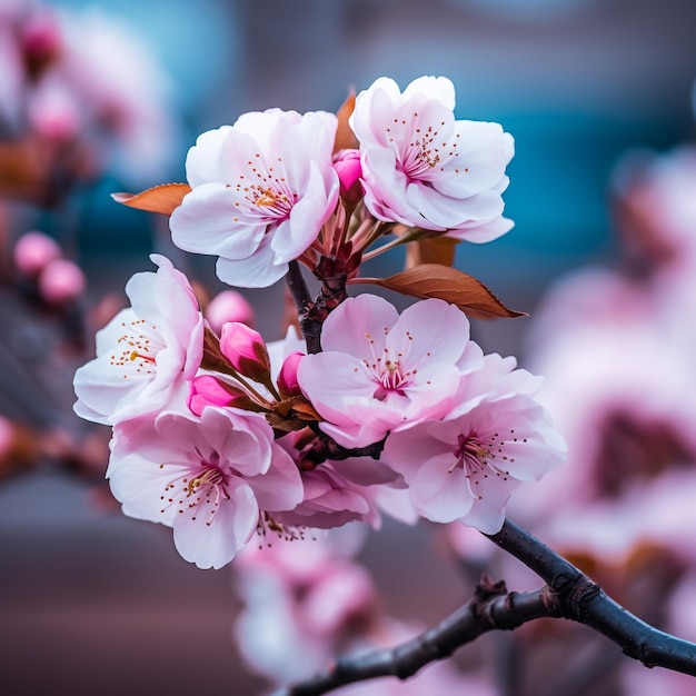 Pear blossoms in spring