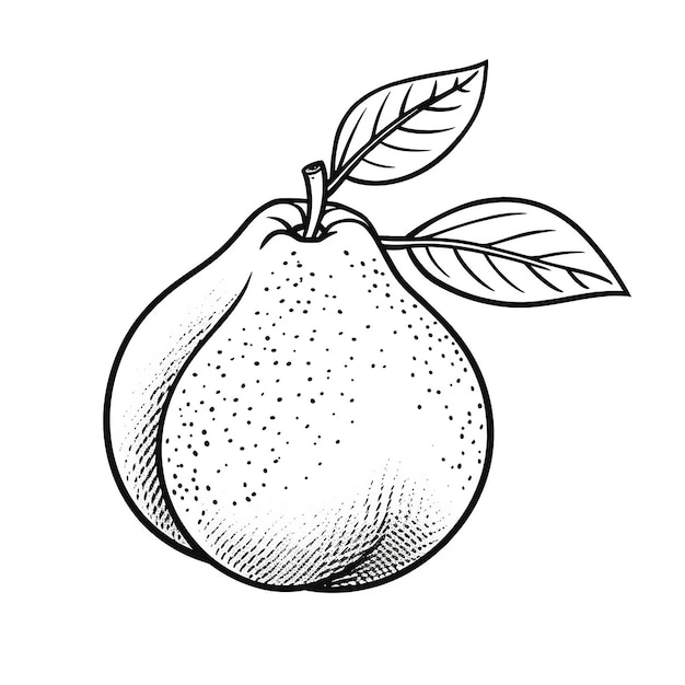 Photo pear coloring page