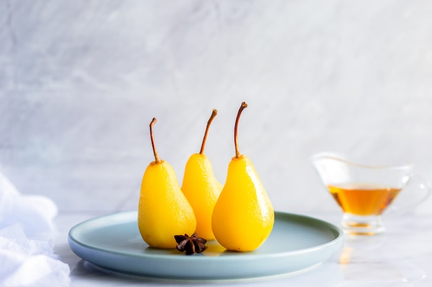 Pear confit. Vegetarian dessert