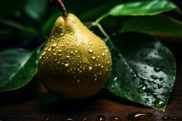 Pear fresh water Summer food fruit Generate Ai